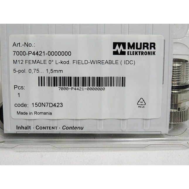 Murr Elektronik 7000-P4421-0000000 Schneidklemmanschluss / Neu OVP - Maranos.de