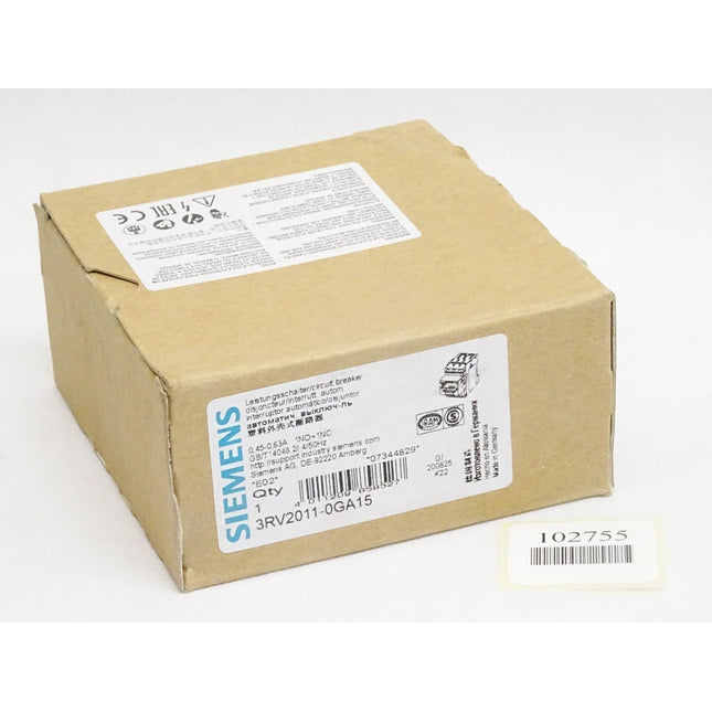 Siemens Leistungsschalter 3RV2011-0GA15 / Neu OVP - Maranos.de