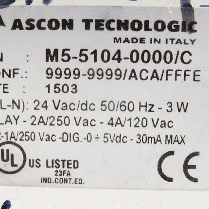 Ascon Tecnologic Controller M5-5104-0000 /C M551040000 / Neu OVP - Maranos.de