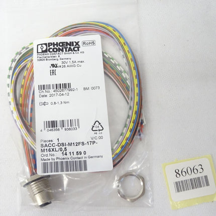 Phoenix Contact 1411590 / SACC-DSI-M12FS-17P-M16XL/0,5 / Neu OVP - Maranos.de