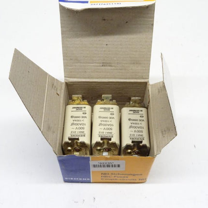 Siemens 3x 3NA1012 Sicherung 500V 10A 3NA1 012 neu-OVP - Maranos.de