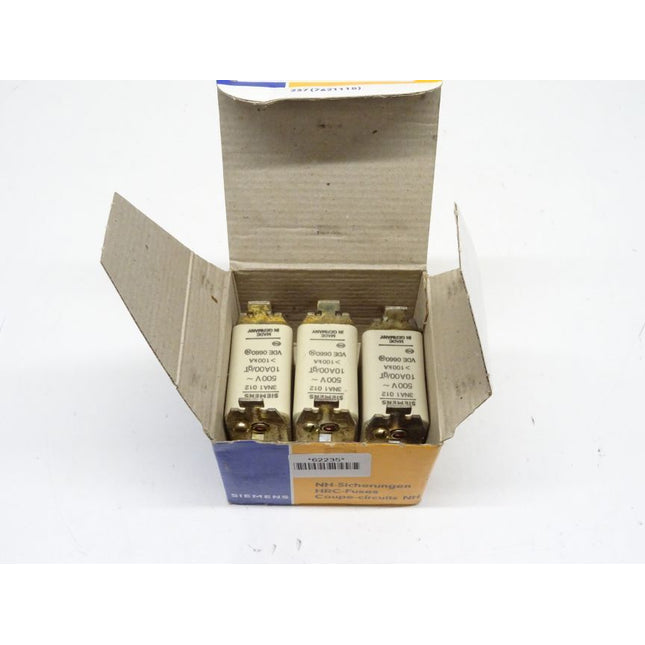 Siemens 3x 3NA1012 Sicherung 500V 10A 3NA1 012 neu-OVP - Maranos.de