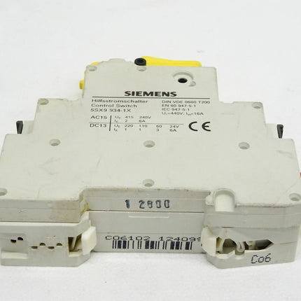 Siemens Hilfsstromschalter 5SX9934-1X + 5SY41MCB6 + 5ST3801 - Maranos.de