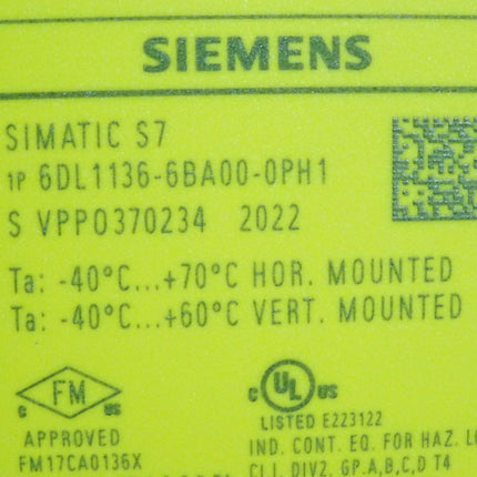 Siemens 6DL1136-6BA00-0PH1 ET 200SP HA digitales Eingangsmodul / Neuwertig - Maranos.de