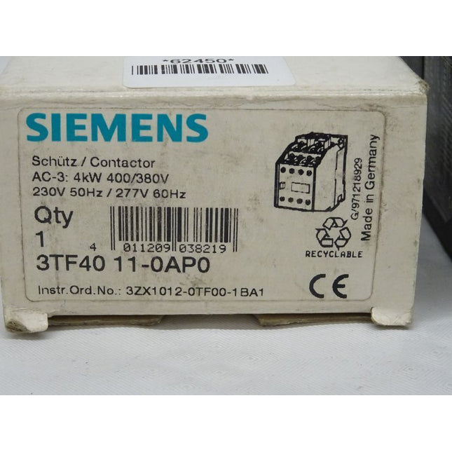 Siemens 3TF4011-0AP0 Motorschutzschalter Schütz 3TF4 011-0AP0 neu-OVP - Maranos.de