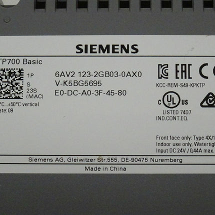 Siemens A5E31576510 Rückschale für KTP700 Basic 6AV2123-2GB03-0AX0 - Maranos.de