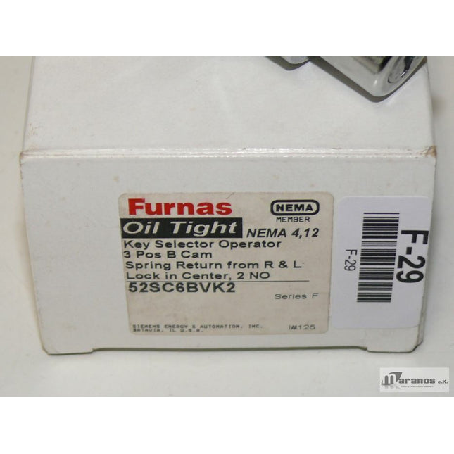 NEU-OVP Furnas 52SC6BVK2 SELECTOR SWITCH OPERATOR Oil Tight NEMA4,12 - Maranos.de