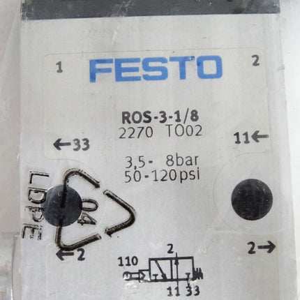 Festo 2270 Rollenhebelventil ROS-3-1/8 / Neu OVP - Maranos.de