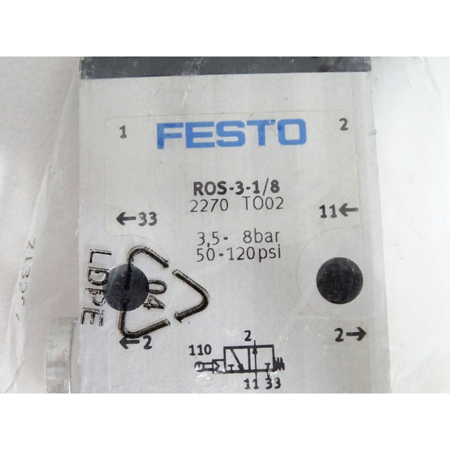 Festo 2270 Rollenhebelventil ROS-3-1/8 / Neu OVP - Maranos.de