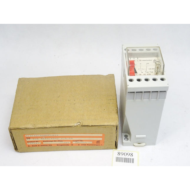 E.Dold & Söhne Überstromrelais AI838 2.5-5A / 0000873 / Neu OVP - Maranos.de