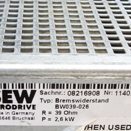 SEW Eurodrive 08216908 BW039-026 Bremswiderstand 39Ohm 2.6kW - Maranos.de
