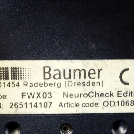 Baumer Neuro check FWX03 / OD106831 + Fujinon HF25HA-1B 1:1.4/25mm - Maranos.de