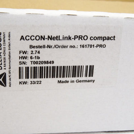 Delta Logic ACCON-NetLinkPRO compact 161701-PRO / Neu OVP - Maranos.de