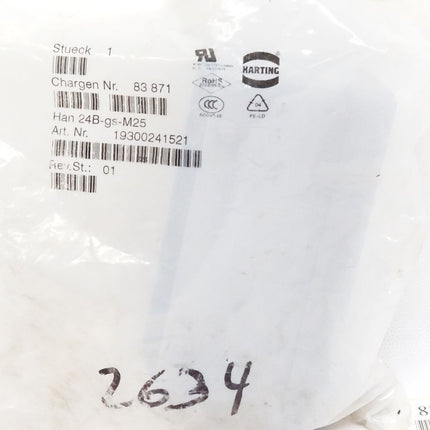 Harting HAN 24B-gs-M25 / 19300241521 / 83871 / Neu OVP - Maranos.de