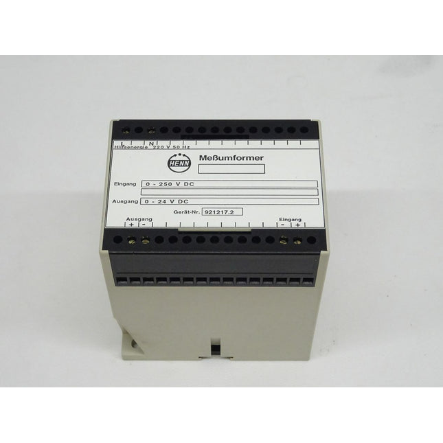 HENN Meßumformer 921217.2  E: 0 - 250 V DC / A: 0 - 24 V DC Hilfsenergie 220 V 50 Hz - Maranos.de