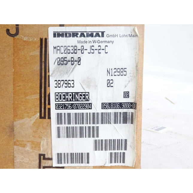 Indramat PERMANENTMAGNET DREHSTROMSERVOMOTOR / MAC 063B-0-JS-2-C/095-B-0 / Neu OVP - Maranos.de
