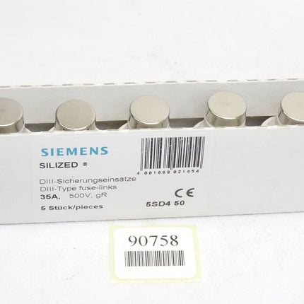 Siemens Silized DIII-Sicherungseinsätze 35A / 5SD450 / Inhalt : 5 Stück / Neu OVP - Maranos.de