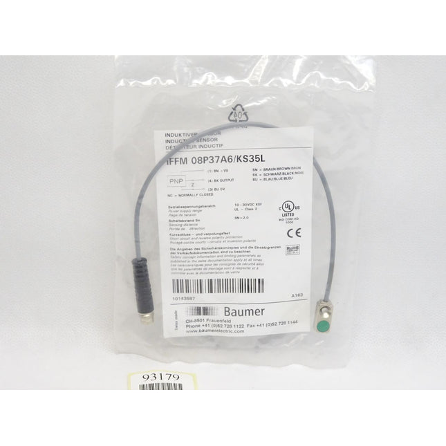 Baumer electric Induktiver Sensor IFFM 08P37A6/KS35L / Neu OVP - Maranos.de
