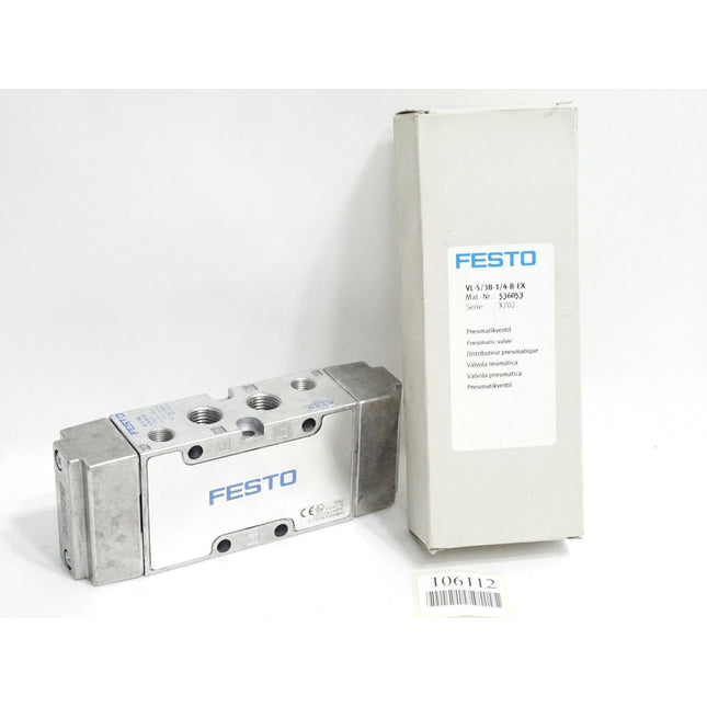 Festo 536053 VL-5/3B-1/4-B-EX Pneumatikventil / Neu OVP - Maranos.de