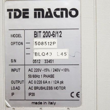 TDE Macno BIT-200-6/12 -508512P -BLQ43 L45 - Maranos.de