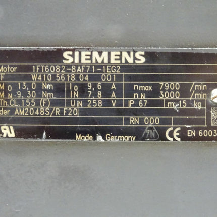 Siemens 1FT6082-8AF71-1EG2 Servomotor 1FT6 082-8AF71-1EG2 - Maranos.de