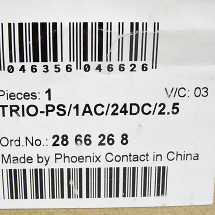 Phoenix Contact 2866268 TRIO-PS/1AC/24DC/ 2.5 Stromversorgung / Neu OVP - Maranos.de