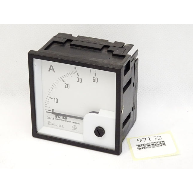 Kappenberger+Braun K+B 30/1A 0...30A Amperemeter Einbaumessgerät - Maranos.de