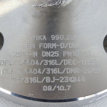 Wika Manometer nach EN 837-1 mit angebautem Druckmittler -1...+1 barg / 9226.01 990.26 / Neu - Maranos.de