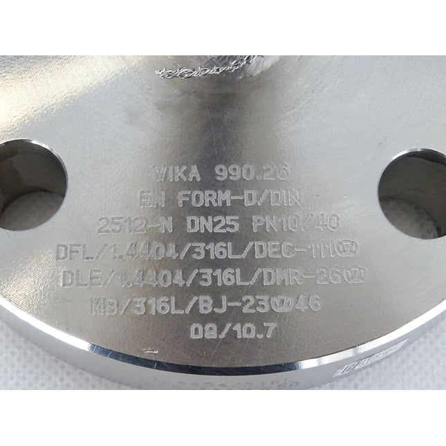 Wika Manometer nach EN 837-1 mit angebautem Druckmittler -1...+1 barg / 9226.01 990.26 / Neu - Maranos.de