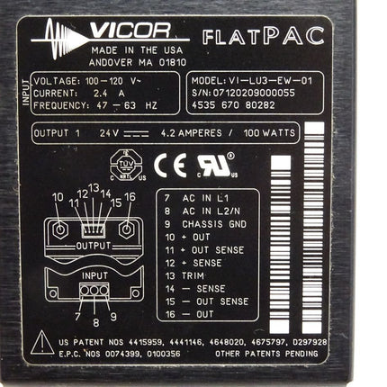 Vicor VI-LU3-EW-01 4535 670 80282 100W Power Supply - Maranos.de
