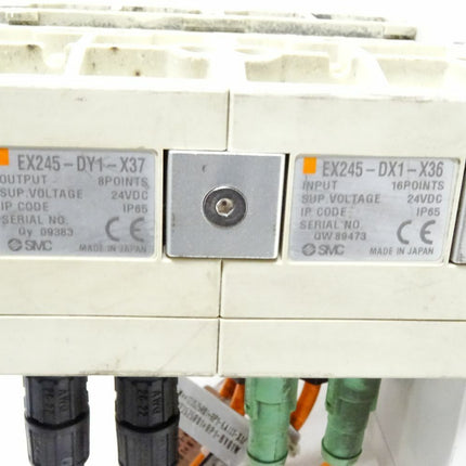SMC Bus Modul EX245-SPR1-X165 + I/O Block EX245-DX1-X36 / EX245-DY1-X37 + Valve VQC2201NR-5-X27 - Maranos.de