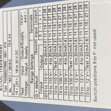 Knick P42000D2TRMS-0001-KTA AC/DC Transmitter 1945443 NEU-OVP - Maranos.de