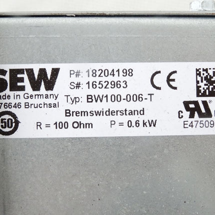 SEW Eurodrive BW100-006-T 18204198 100Ohm 0.6kW - Maranos.de