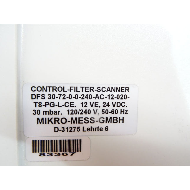 Mikro-Mess Control-Filter-Scanner DFS / DFS30-72-0-0-240-AC-12-020-T8-PG-L-CE / Neu OVP - Maranos.de