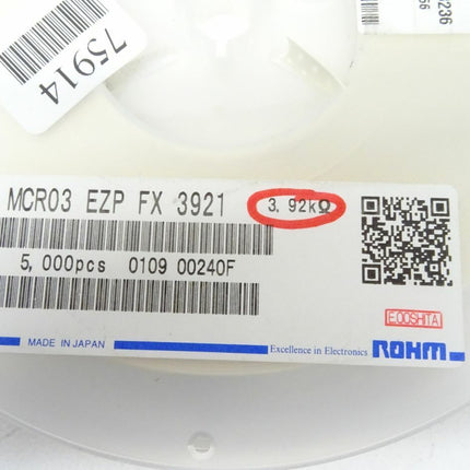 5000x Röhm MCR03 EZP FX 3921 / 3.92k Ohm Widerstände Chip - Maranos.de