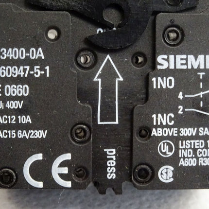 Siemens Schlüsselschalter Drehschalter 3SB3400-0A 10.221556 - Maranos.de