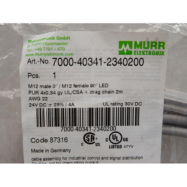 Murr Elektronik Kabel 7000-40341-2340200 / Neu OVP - Maranos.de