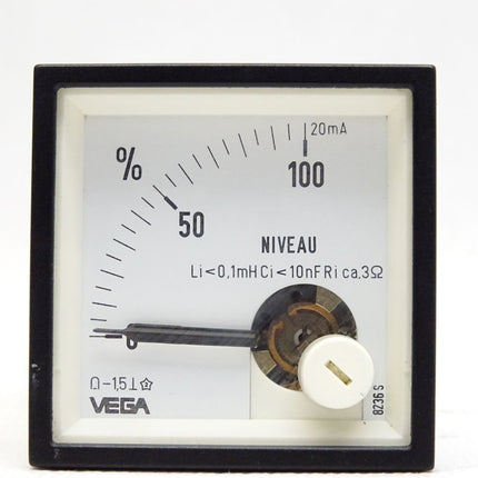 Vega Analoges Einbaumessgerät Voltmeter 0-20mA 0-100% ca. 48x48mm - Maranos.de