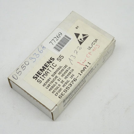 Siemens SIMATIC S5 6ES5376-1AA11 Memory Submodul  6ES5 376-1AA11 / Neu-OVP-versiegelt - Maranos.de