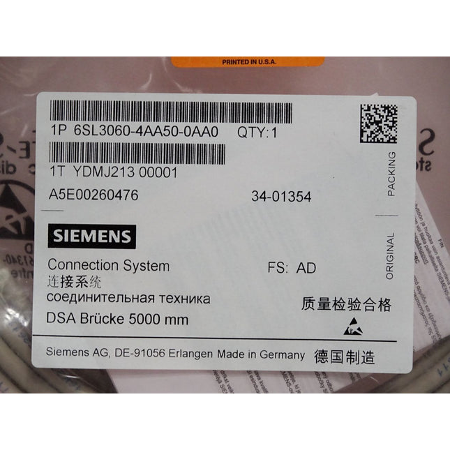 Siemens 6SL3060-4AA50-0AA0 SINAMICS Drive-CLiQ Leitung 5m / Neu OVP - Maranos.de