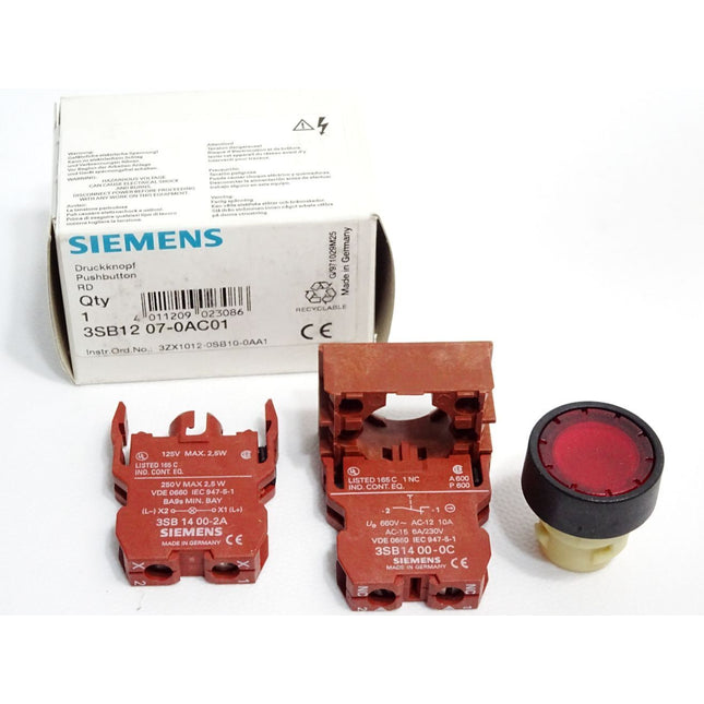 Siemens Druckknopf rot 3SB1207-0AC01 / Neu OVP - Maranos.de