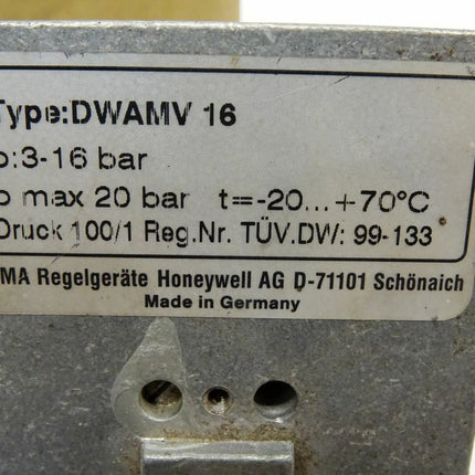 FEMA Honeywell Druckwächter DWR16-203 / DWAMV16 / 3-16BAR - Maranos.de