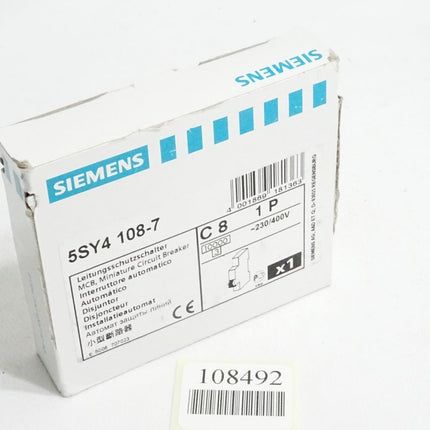 Siemens Leitungsschutzschalter 5SY4108-7 / Neu OVP - Maranos.de