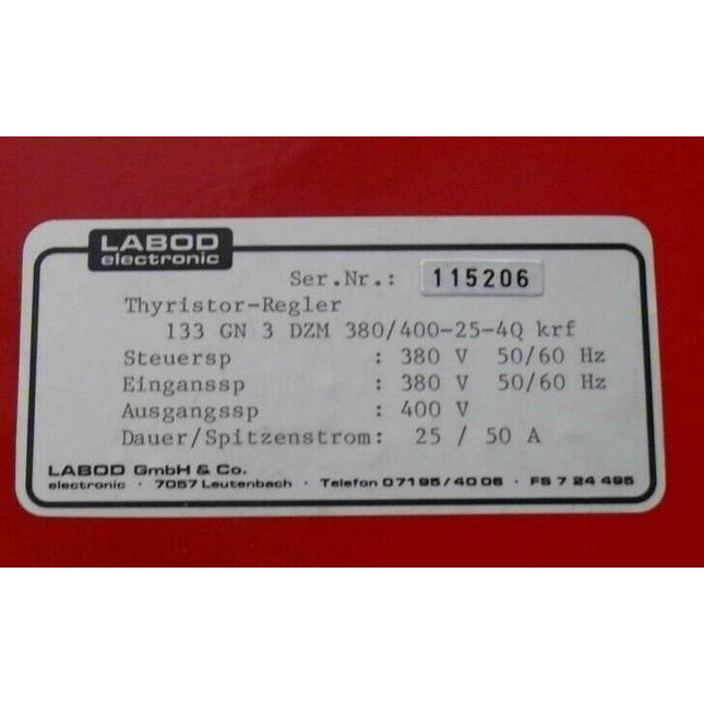 LABOD Thyristor-Regler 133 GN 3 DZM 380/400-35-4Q KRF Frequenzumrichter Servomot - Maranos.de