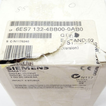 Siemens Digital Output 6ES7132-4BB00-0AB0 / 6ES7 132-4BB00-0AB0 / Inhalt : 5 Stück  / Neu OVP - Maranos.de