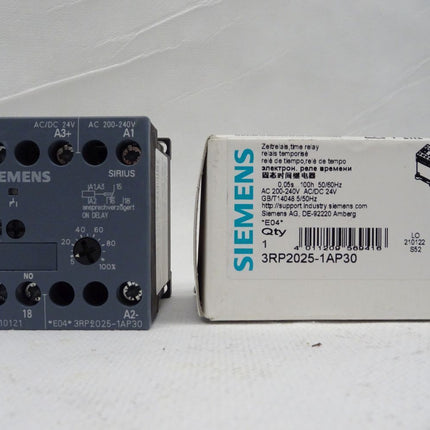 Siemens Zeitrelais 3RP2025-1AP30 AC 200-240V AC/DC 24V 3RP2 025-1AP30 / NEU-OVP - Maranos.de