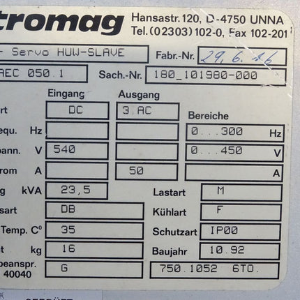 Stromag AC Servo HUW-Slave / AEC 050.1 / 180_101980-000 - Maranos.de