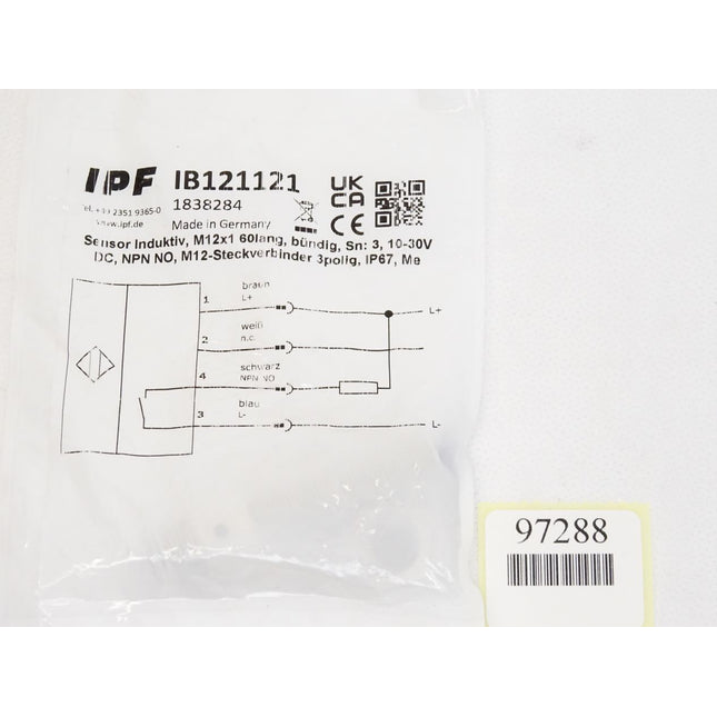 Ipf electronic Sensor Induktiv IB121121 / Neu OVP - Maranos.de