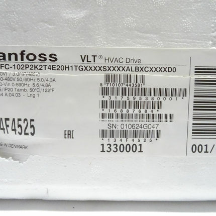 Danfoss VLT FC-102P2K2T4E20H1TGXXXXSXXXXALBXCXXXXD0 HVAC Drive 134F4525 neu-OVP - Maranos.de
