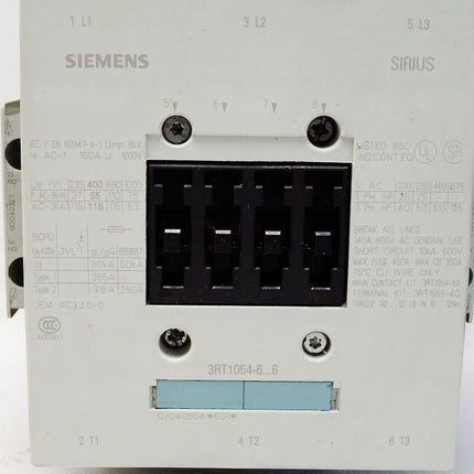 Siemens Sirius 3RT1054-6AP36 Leistungsschütz - Maranos.de